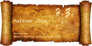 Haffner Zita névjegykártya